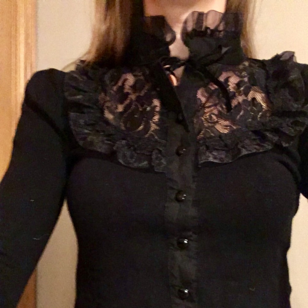 Sexy black lace cardigan